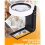 JOFLVA Loupe de Lecture, 25X 6X Loupe LED, Loupe Grossissante avec 18 LED et Support, Loupe Eclairante à Main, Loupe Lumineuse G