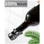 Bouchon Champagne avec Acier Inoxydable, Lot de 4 Garde Bulles Bouchon Bouteille Vin, Bouchon vin avec Silicone, Bouchon Bouteil