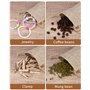 50pcs Pochettes Sachets en Lin Chanvre 10x15cm, Petit Sac Cadeau Avec Cordon de Serrage, Sac Toile de Jute Pochettes avec 50 Pcs