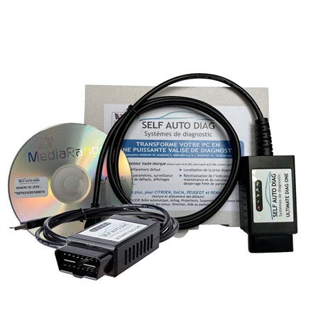 ULTIMATE DIAG ONE - Interface de diagnostic MULTIMARQUES – Version CD-ROM - Valise diagnostique auto multimarque en francais de