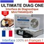 ULTIMATE DIAG ONE - Interface de diagnostic MULTIMARQUES – Version CD-ROM - Valise diagnostique auto multimarque en francais de 