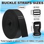 Sangle Nylon 25mm Noir Boucle Plastique Clip Clips Boucle en Plastique Boucle Attache Rapi