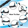 SLTAXAR 2 PCS Sangle Nylon 10m*2.5cm, Sangle Nylon 25mm Noir Boucle Plastique Clip Clips Boucle en Plastique Boucle Attache Rapi