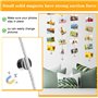 LANSKYLAN 4 Pcs Cable Acier Photo avec 48 Aimants Ronds Fil pour Suspendre Photos 2m*1.5mm Accroche Câble Suspension Câble Métal