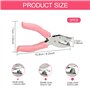 FIGFYOU 3 PCS Pince Perforatrice Scrapbooking Métal 1.5mm/3mm/6mm Pince à Oeillets Rond avec Poignée en Silicone Rose Perforatio