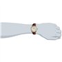Montre Analogique à Quartz Business Décontracté Cuir Véritable Bande Montre à Poignet avec Cadran Blanc avec Motif Lettre Romain