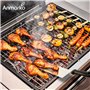Anmarko de Spatule professionnel – en acier inoxydable Pancake Turner et plaque de cuisson Grattoir Idéal pour plaque de cuisson