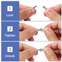 Futongda Porte-Clés En Fil Câble Porte-Clés Lot de 40pcs 2mm 4 pouces Porte Clés Fil d'Acier Inoxydable Multicolore Porte Clés F