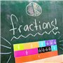 Montessori Lot de 51 calculs fractionnaires magnétiques pour apprendre à compter, pratique des fractions pour l'école