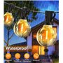 Seklin Guirlande Lumineuse Exterieure Led 60M - Guirlandes Guinguette Exterieur avec Télécommande Dimmable G40 Étanche Ampoule B