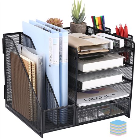 Organiseur de bureau maille métallique