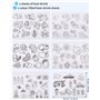 FAOKZE 195 pièces Feuille Plastique Fou,Plastique Dingue pour Activité Manuelle,Incluent 15 A4 Plastique Fou Transparent,6 Papie