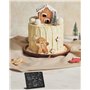FAOKZE 25 pièces Mini Tableaux Noir,Mini Tableau 100 x 75 mm,Mini Panneaux de Tableau Noir Réutilisables en Forme de L,Pour les 