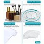 Organisateur Maquillage Rotatif 360 Degrés, Multifonctionnelle et Réglable, Transparente et de Grande Capacité, Boîte de Rangeme