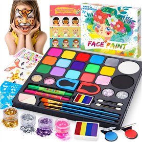 Chennyfun Palette de Maquillage Enfants Kit de Peinture pour Le Visage-17 Grandes peintures