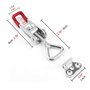 TANCUDER 4 PCS Pince à Loquet Bascule Antirouille Loquets à Bascule Réglable Grenouillère à Levier 100kg de Charge pour Portes, 