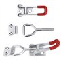 TANCUDER 4 PCS Pince à Loquet Bascule Antirouille Loquets à Bascule Réglable Grenouillère à Levier 100kg de Charge pour Portes, 