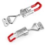 TANCUDER 4 PCS Pince à Loquet Bascule Antirouille Loquets à Bascule Réglable Grenouillère à Levier 100kg de Charge pour Portes, 