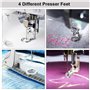 TANCUDER 4 PCS Pied-de-Biche Machine à Coudre et Boîte de Rangement Pied Presseur Broderie pour Machine à Coudre en Métal Pied F