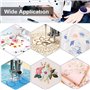 TANCUDER 4 PCS Pied-de-Biche Machine à Coudre et Boîte de Rangement Pied Presseur Broderie pour Machine à Coudre en Métal Pied F