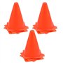BUYGOO 12Pcs Cônes de Formation Sportive pour Football 18cm Plastique Cônes de Jeu pour Enfants Orange Cônes de Circulation Dura