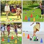 BUYGOO Anneau À Lancer À Jambes Course pour Intérieur en Plein Air Famille Jeu Jardin Jeu Sports Day Jeux Fournitures