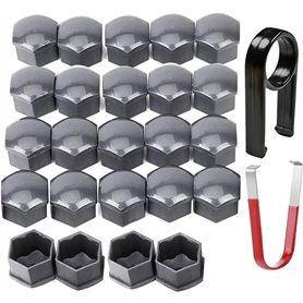 Gebildet 24pcs Capuchon d'écrou de roue 17mm Capuchons d'écrou de boulon de roue