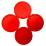 Yeelan Air Hockey Pushers & Pucks Set, Grande Taille, (2 poussoirs Navy + 2 lints + 4 Red Pucks)
