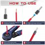 Grasomtools ® GT 10-4 Kit d'outils de sertissage de virole, pince à sertir (0,08-10 mm²), pince à sertir à quatre côtés et conne