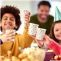 JCAKES Lot de 50 gobelets en carton à pois dorés，gobelet anniversaire ，gobelet carton- 250 ml - Biodégradables - Avec pois dorés