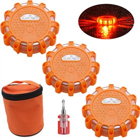 Macllar 3 Paquet Gyrophare LED Orange