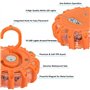 Macllar 3 Paquet Gyrophare LED Orange, Feux d'avertissement de Phare Clignotant à LED, éclairage d'urgence de Voiture Sécurité A