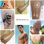 Transfert Temporaire Métalliques Tatouages Pour Les Femmes Teens Filles - 8 Feuilles Or Argent Tatouage Temporaire Briller Bijou