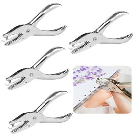 Perforatrice de 3 mm pour Papier 4 Pcs Poinçon Monotrou Pince à Trou en Métal Pince à Poinçonner avec Trou Outil de Poinçonnage
