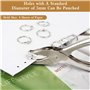 Perforatrice de 3 mm pour Papier 4 Pcs Poinçon Monotrou Pince à Trou en Métal Pince à Poinçonner avec Trou Outil de Poinçonnage 