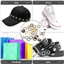 Bubuyun 400PCS Trousse à Oeillets 5mm, Kit Grommets Oeillets en Métal pour Bâche Ceinture Chaussures Chapeau Parachute avec 3pcs
