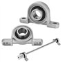RECHCIGA - Bloc à roulement à billes - Alésage à bride 20 mm 2 Pcs Roulement à Bille KP004 Palier Roulement en Alliage de Zinc M
