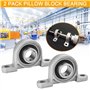 RECHCIGA - Bloc à roulement à billes - Alésage à bride 20 mm 2 Pcs Roulement à Bille KP004 Palier Roulement en Alliage de Zinc M