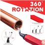 shirylzee Ebavureur Outil D'ébavurage, Burr Remover avec 16 Lames Ebavureur de Rechange, 360 Degrés Deburrpour l'impression 3D, 