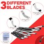 shirylzee Ebavureur Outil D'ébavurage, Burr Remover avec 16 Lames Ebavureur de Rechange, 360 Degrés Deburrpour l'impression 3D, 
