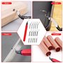 shirylzee Ebavureur Outil D'ébavurage, Burr Remover avec 16 Lames Ebavureur de Rechange, 360 Degrés Deburrpour l'impression 3D, 