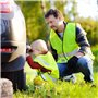WuGU Gilet de Sécurité, 4 Pcs Gilets de Sécurité Réfléchissant+1 Pcs Gilet Jaune Enfant, Haute Visibilité à 360 °, Gilet Réfléch