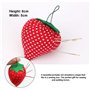Nuluxi Pelote à Epingles Coussin d'Aiguilles Pelote pour Épingles Fraise Coussin Aiguilles Poignet Mignon Forme Fraise Coussin P