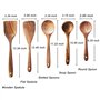 AOOSY Ustensiles de Cuisine,5 pcs Ensemble d'ustensiles de cuisine japonais en bois Outils Ensembles d'ustensiles résistant à la