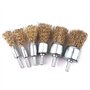 ATOPLEE Lot de 30 brosses métalliques revêtues de laiton avec tige de 6,35 mm, 6 tailles de brosses métalliques pour enlever la 