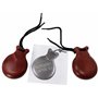 Rockmusic Lot de 6 Castagnettes, Instruments de Percussion à Main en Bois Couleur Café sans Housse 105 – 6 Fleurs