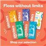 Plackers Micro Mint Lot de 150 fils dentaires, saveur menthe fraîche, cure-dents pliables, super tuffloss, rangement facile avec