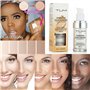 ELAIMEI 2 PCS Fondation liquide, Flawless Colour Changing Warm Skin Tone Foundation, Base de Maquillage Correcteur de Couverture
