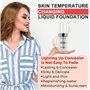 ELAIMEI 2 PCS Fondation liquide, Flawless Colour Changing Warm Skin Tone Foundation, Base de Maquillage Correcteur de Couverture