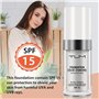 ELAIMEI 2 PCS Fondation liquide, Flawless Colour Changing Warm Skin Tone Foundation, Base de Maquillage Correcteur de Couverture
